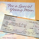The donation and the card in which it arrived.